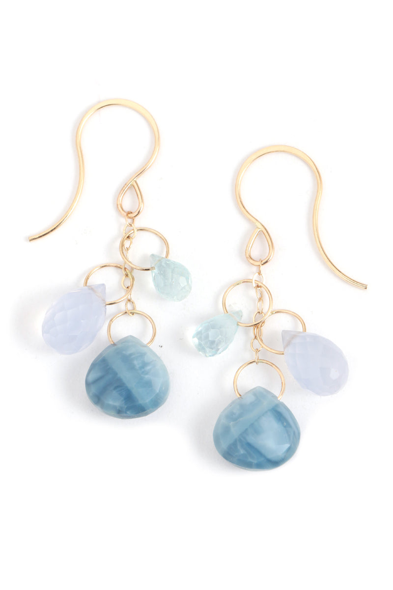 Blue Topaz, Chalcedony, and Blue Opal Drop Earrings – Melissa Joy Manning  Jewelry