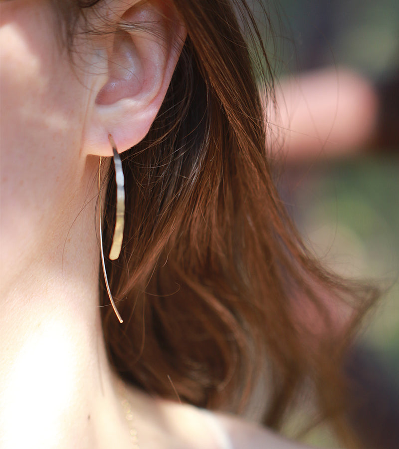 Wishbone earrings - 2 inch - Melissa Joy Manning Jewelry
