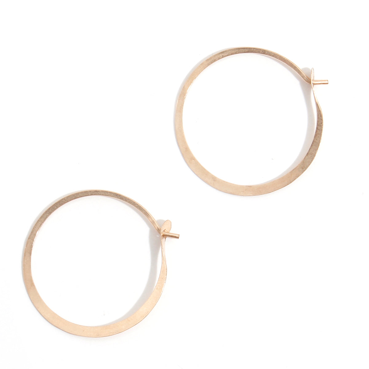 7/8 Inch Round Hoops – Melissa Joy Manning Jewelry