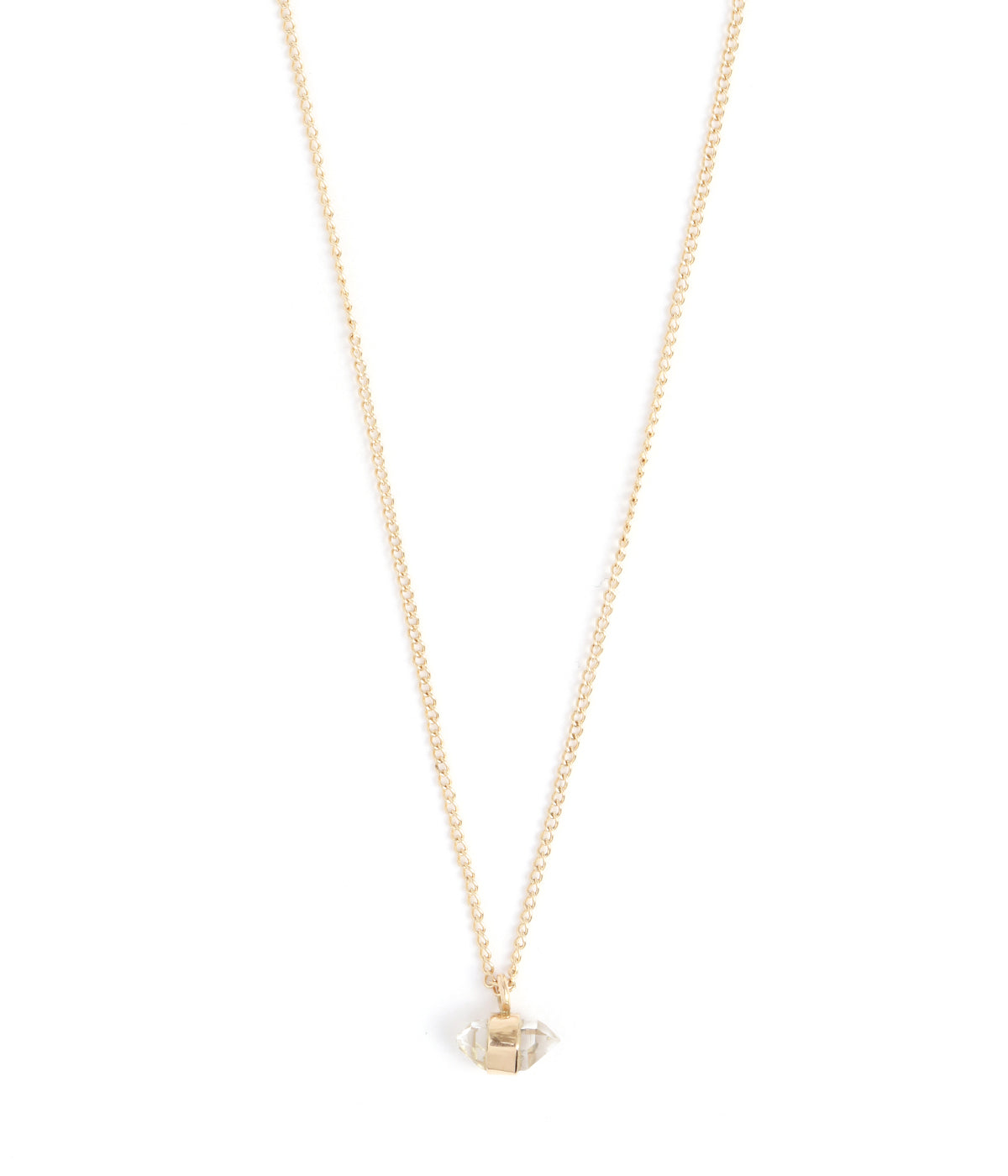 Single Drop Mini Herkimer Necklace - Melissa Joy Manning Jewelry