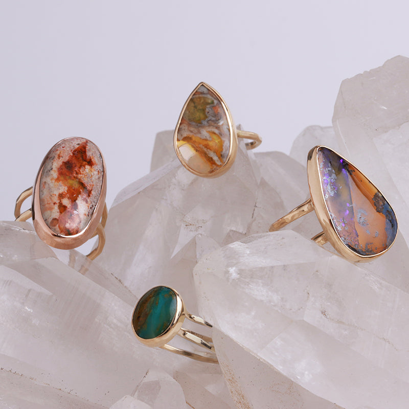 one of a kind opal rings