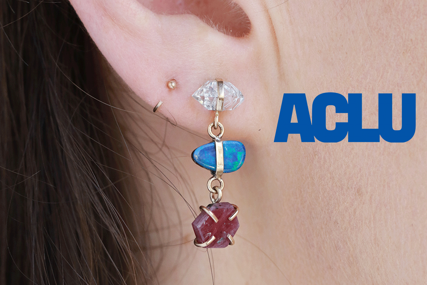 aclu logo and earrings