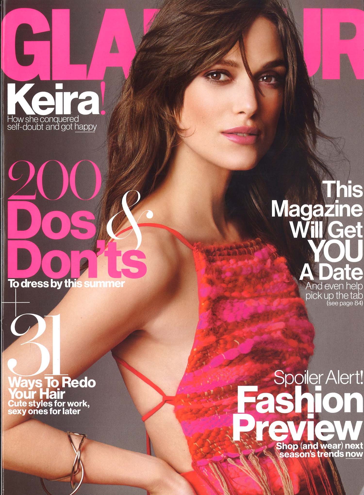 glamour magazine cover with keira knightley
