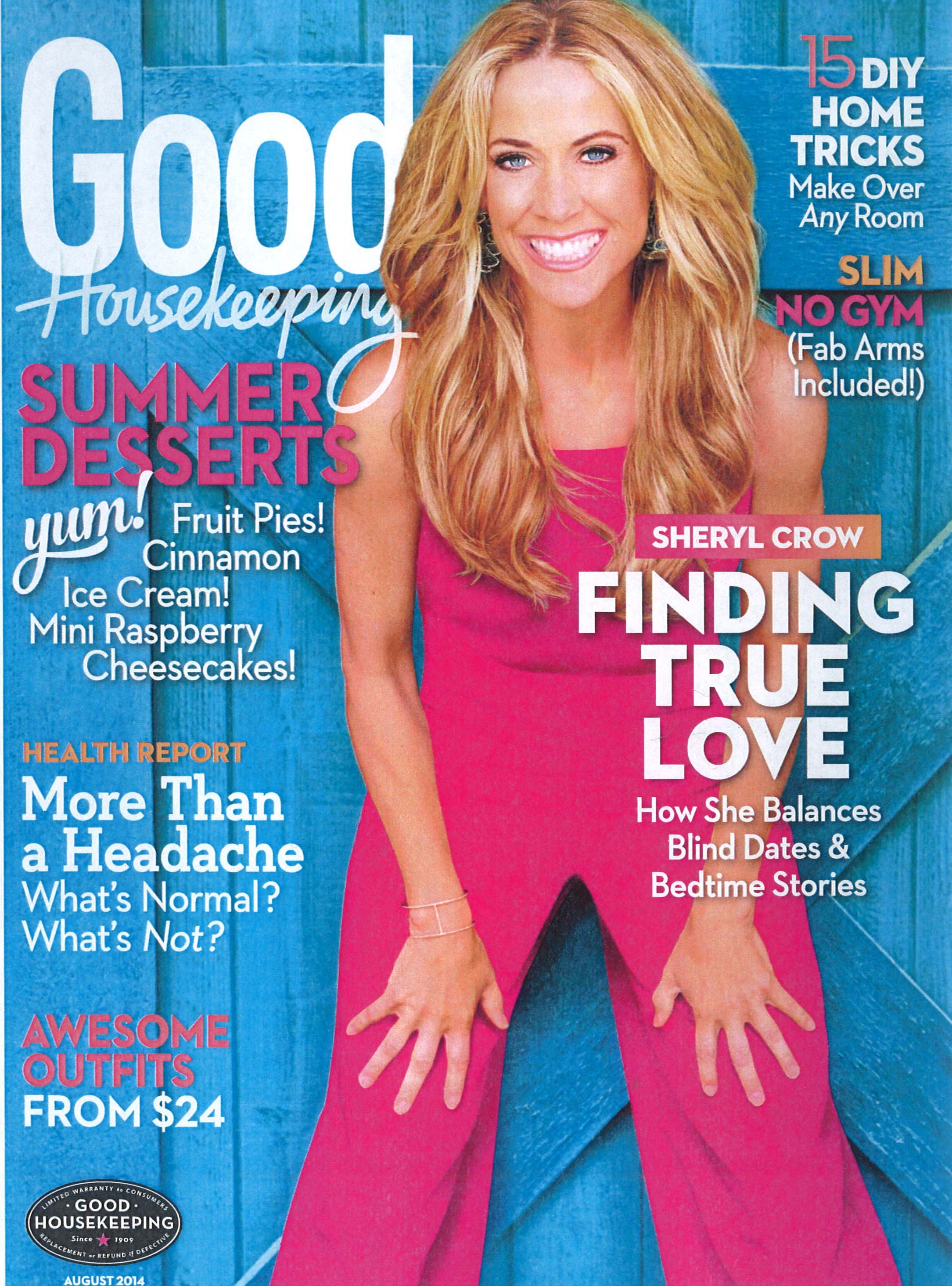 good housekeeping magazine cover with sheryl crowe
