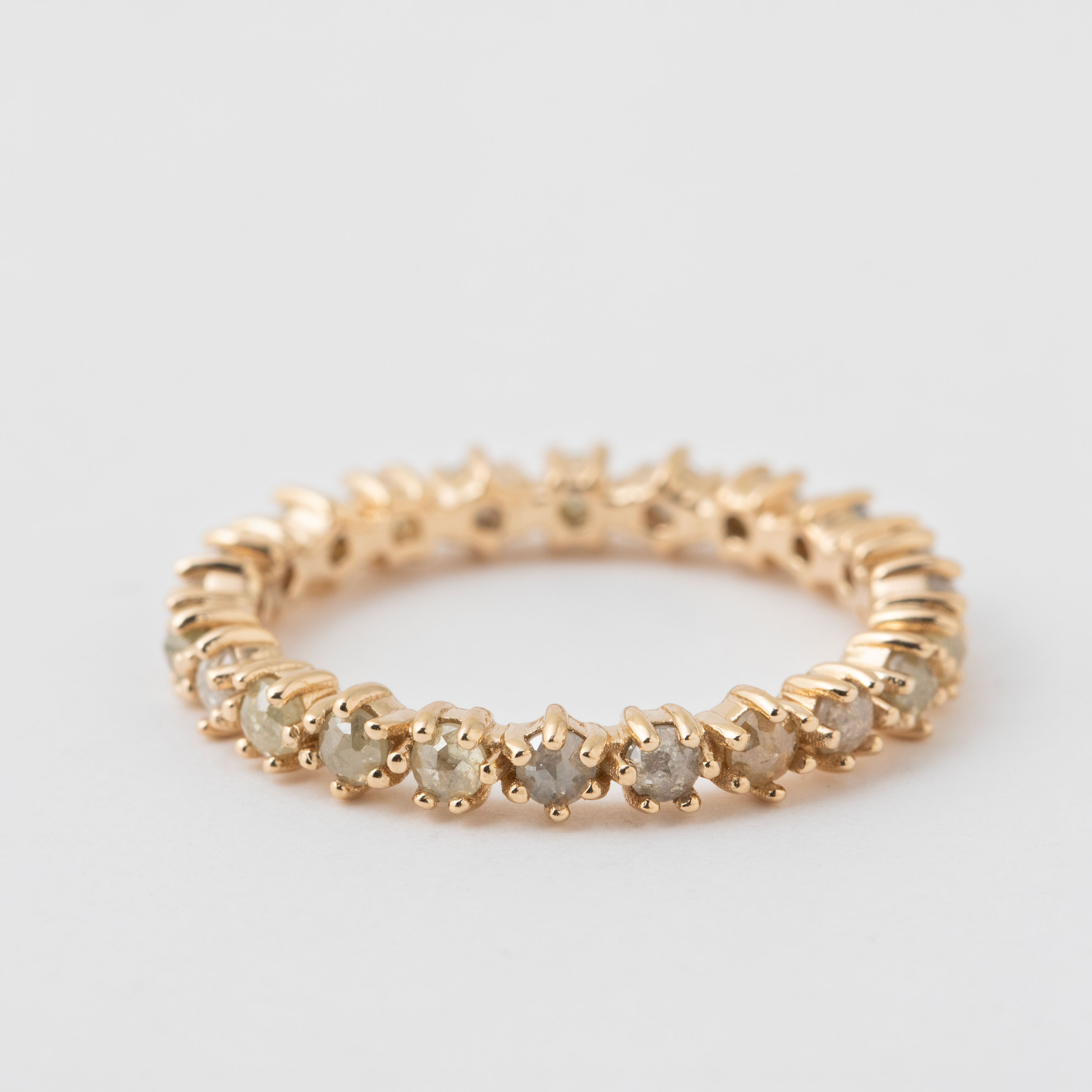 Prong set Rustic Diamond Eternity Band - 14k Yellow Gold Default Title HIDDEN 2aef6d590c30650bb9d432e44ee4f8320867cb2138ff3db9ec3b5f1279a1bda4