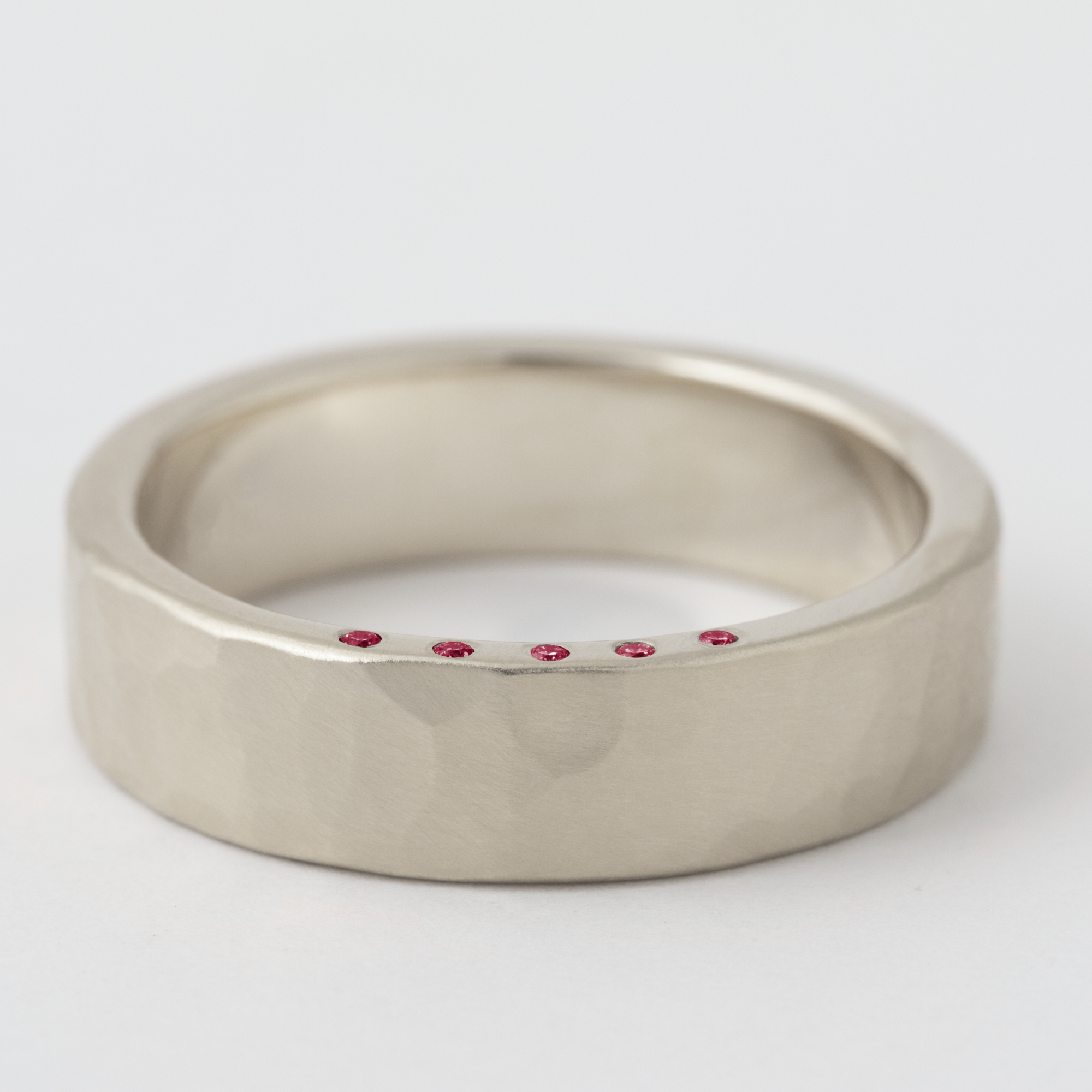 6mm Thick Ruby Edge Band - 18k White Gold Default Title HIDDEN 2d95a542c3b3eb2138255f857344fff1af263bf4dc5e23b4be0949e4fa48cf15