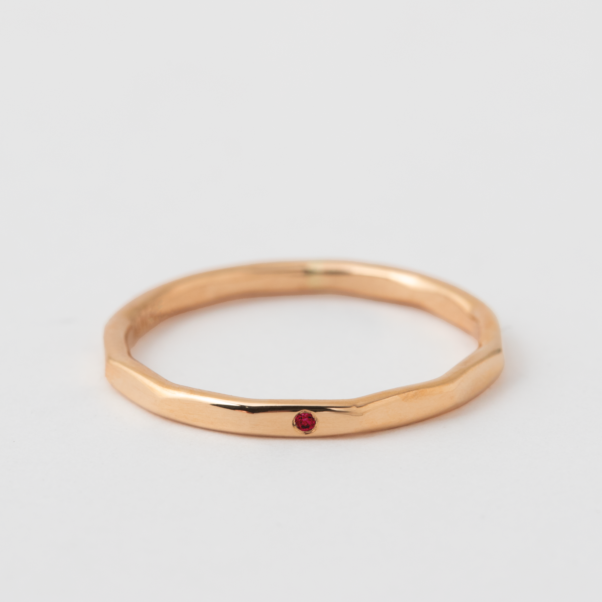 Single Flush Set Ruby Band - 18k Rose Gold Default Title HIDDEN 374279a2bd12202f7a7c5ded3c0392b35bb86401ee04ca448305fd97508fd526