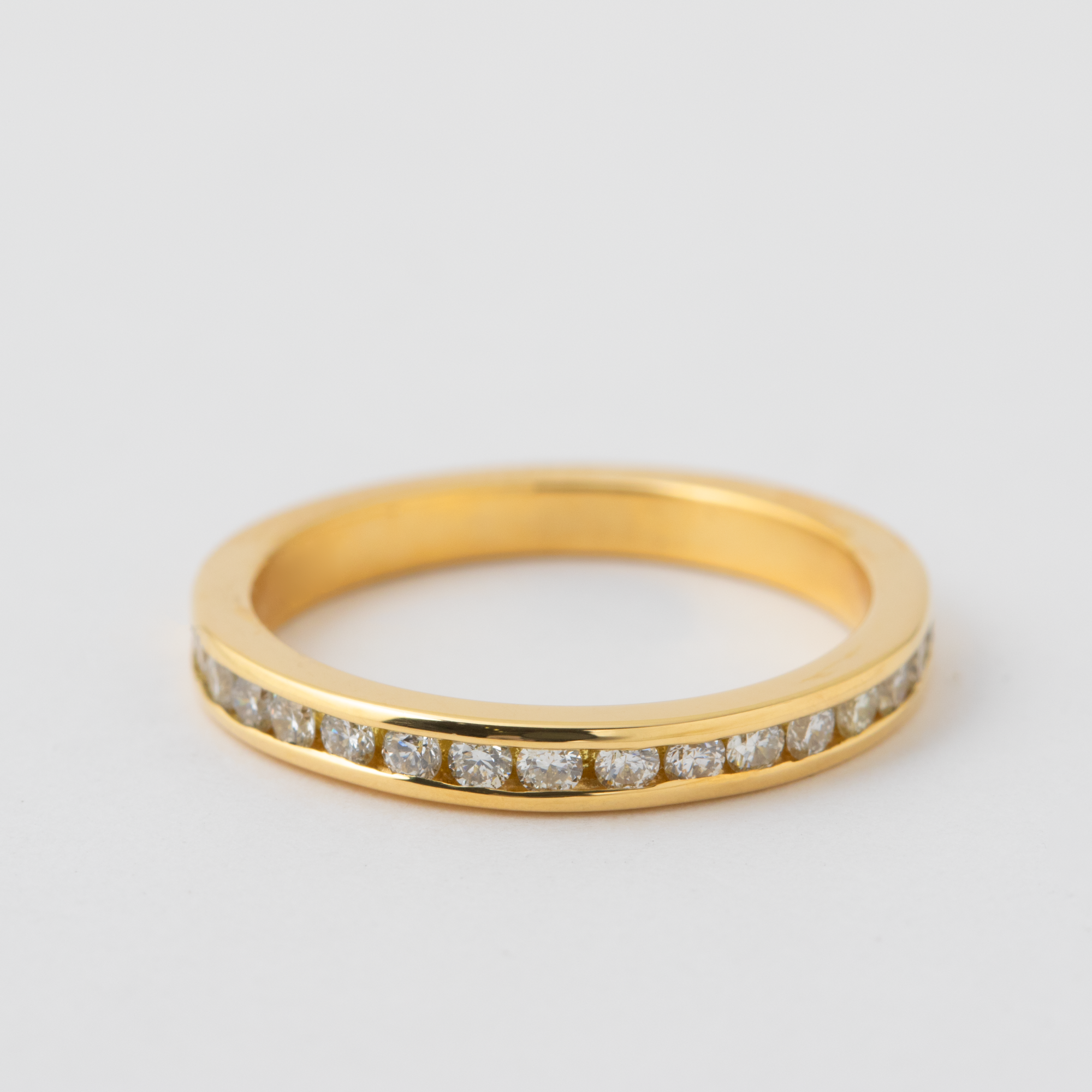 Half Channel Set White Diamond Ring Default Title HIDDEN 4569fff1f0e6c3c2f7912159a39e82d64a650634df52c9d764c3f85040422b4e