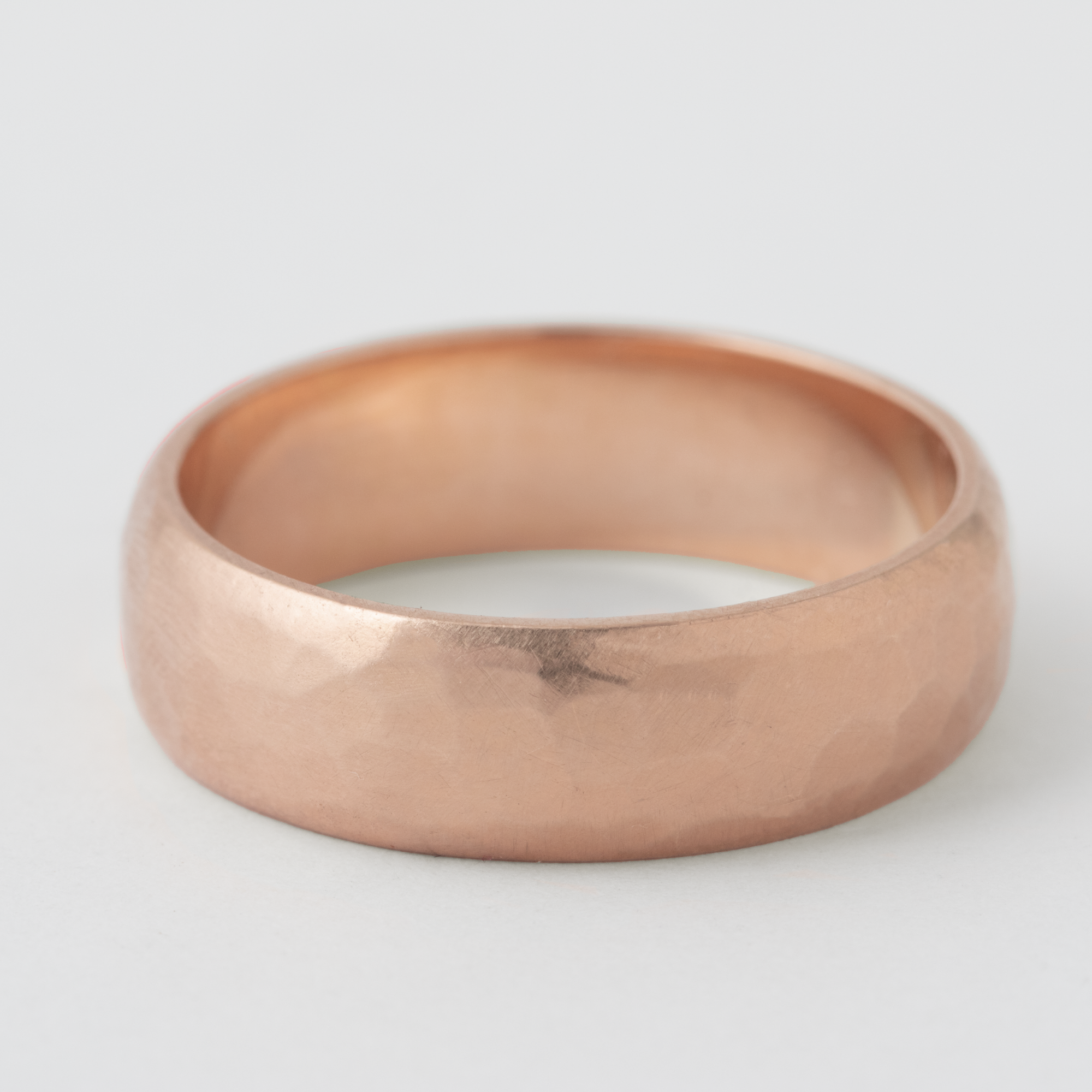 6mm Domed Hammered Solid Band - 14K Rose Gold Default Title HIDDEN 66ac872054af1f2966c41397079ea44e42c61cbe6f38aafc91f992bb5601422e