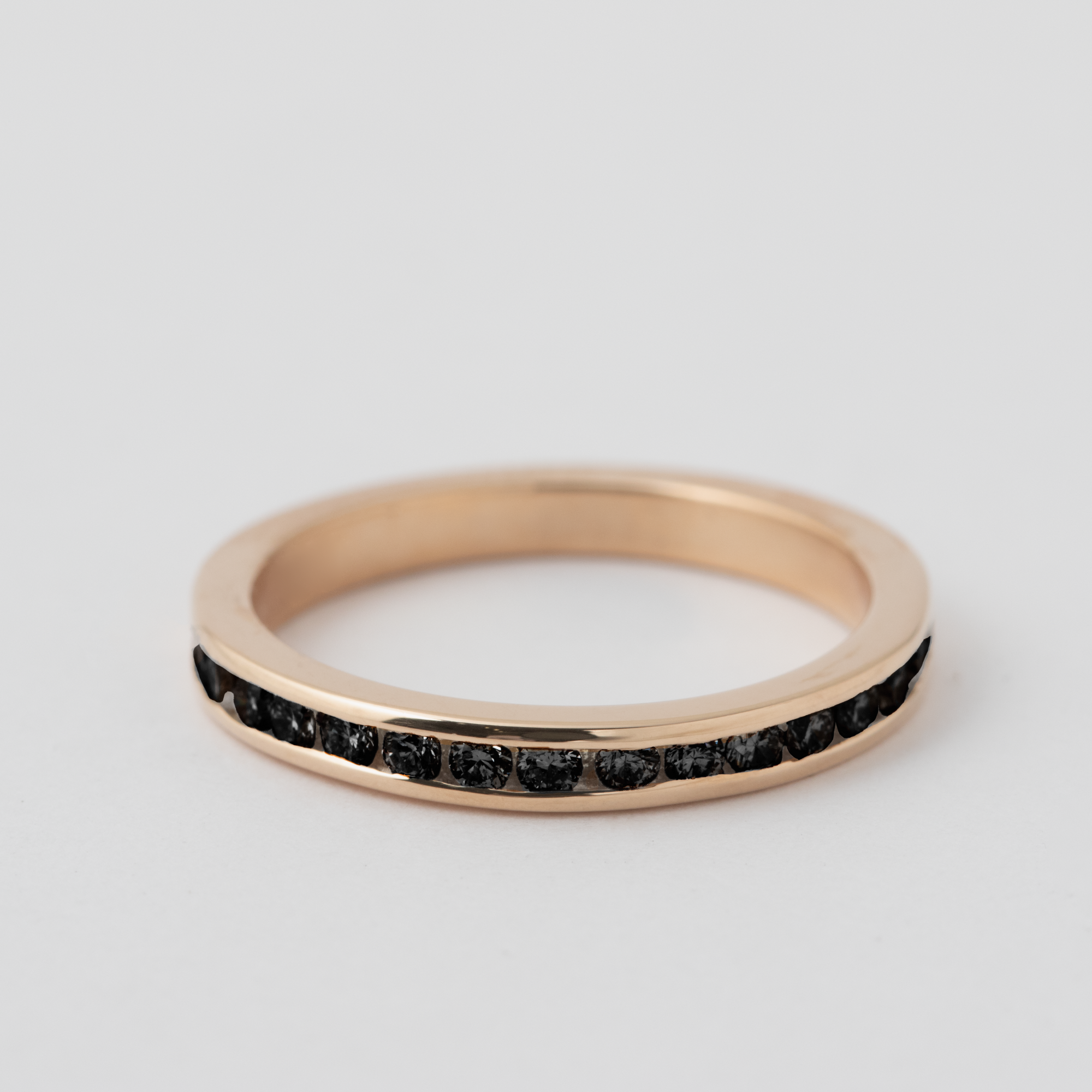 Half Channel Set Black Diamond Band - 18k Rose Gold Default Title HIDDEN 6ab0d9ae33a53408ba500915175a2c95bc92baaf37d0bb69e0307e1e7b712c30