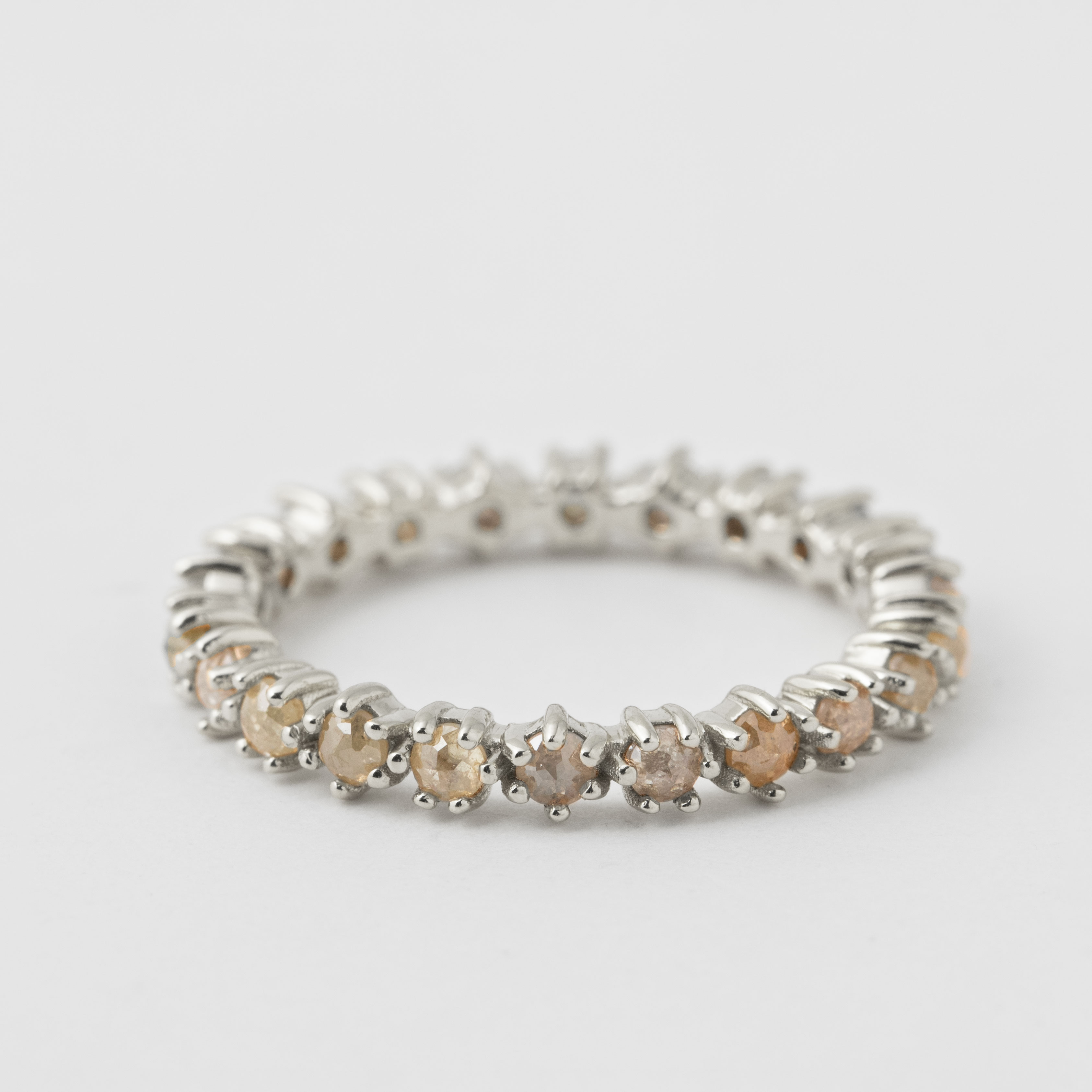 Prong set Rustic Diamond Eternity Band - 18k White Gold Default Title HIDDEN 6e9182b48dad9e974164a1baf736bf9806554f34d053f63f25e061fbcd7555a7