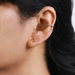 Bezel Wrapped Citrine Stud (half pair) Earrings 756A0461