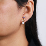 Tanzanite, Raw Sapphire, and Agate Drop Earrings Earrings 756A0508_6c140021-e1c5-4c9d-a5ef-b60090ab8850