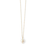 Bezel Wrapped Pearl Drop Necklace Necklaces 756A1206