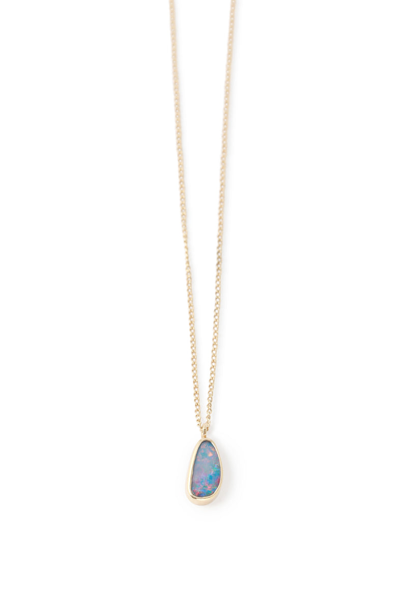 Small Bezel Set Opal Necklace Necklaces 756A1236