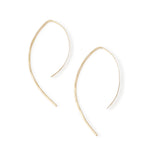 1.5 Inch Wishbone Hoops gold Earrings 756A1275