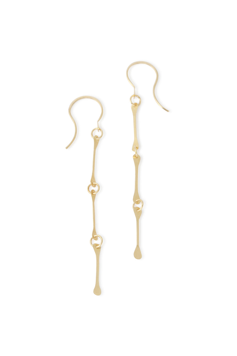 Bone Chain Drop Earrings gold Earrings 756A1279