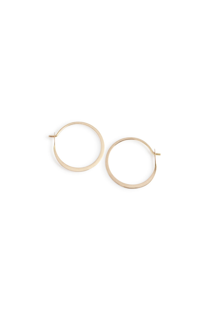 3/4 Inch Round Hoops Gold Earrings 756A1388