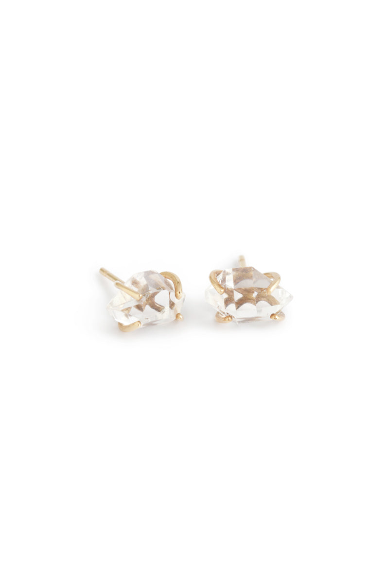 Prong set Herkimer Diamond Stud Earrings EARRINGS 756A1394