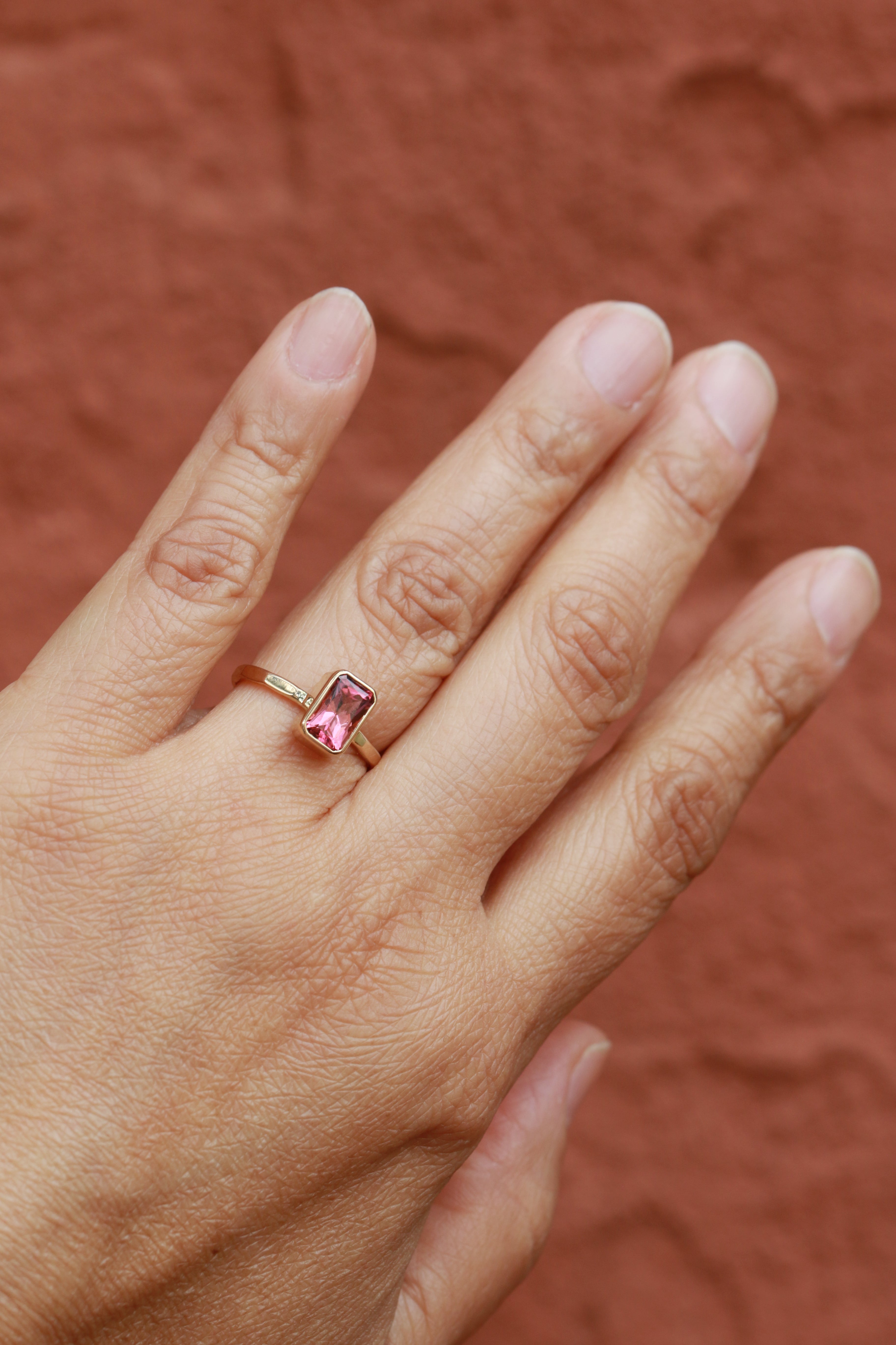 Emerald Cut Pink Tourmaline Ring Rings 756A1817_b74d320b-f0c9-4194-a282-16214f5dd7d2