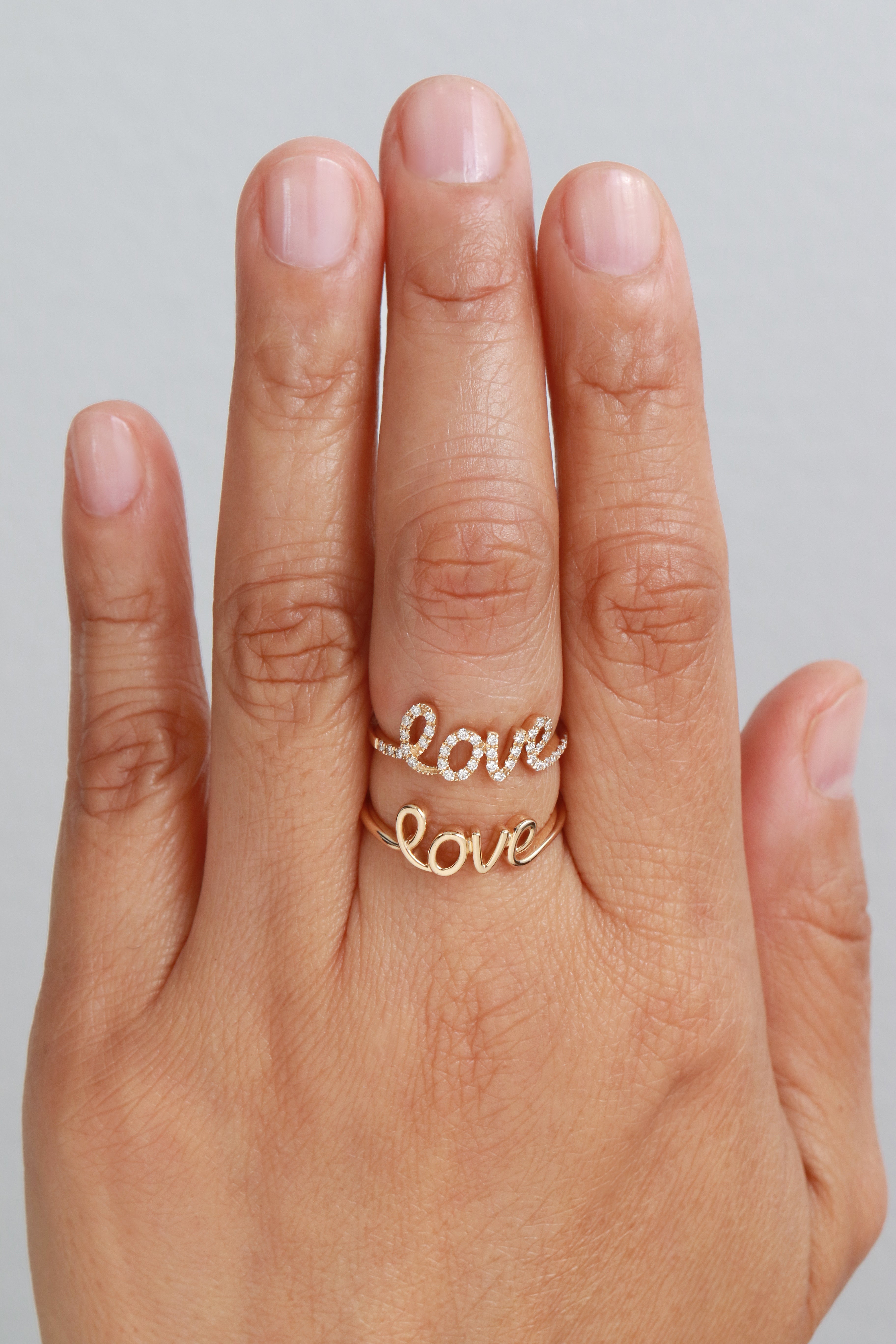 Pave Diamond "LOVE" Ring by Tiffany Yan Stock Ring 756A2159_39656dce-efab-4e77-895b-be554d255d90