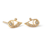 Diamond Open Eye Earrings by Celine Daoust Earrings 756A3657