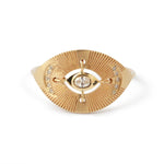 Diamond Eye and Moon Ring by Celine Daoust Stock Ring 756A3662