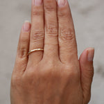 12 White Diamond Band - 14 Karat Yellow Gold Stock Ring 756A3776