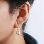 Micropave Bezel Wrapped Single Pearl Drop Earrings EARRINGS 756A3872