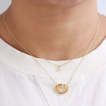 Tiny Freeform Citrine Necklace Necklaces 756A4431