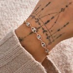 Pave Diamond Eye Tennis Bracelet Bracelets 756A5241