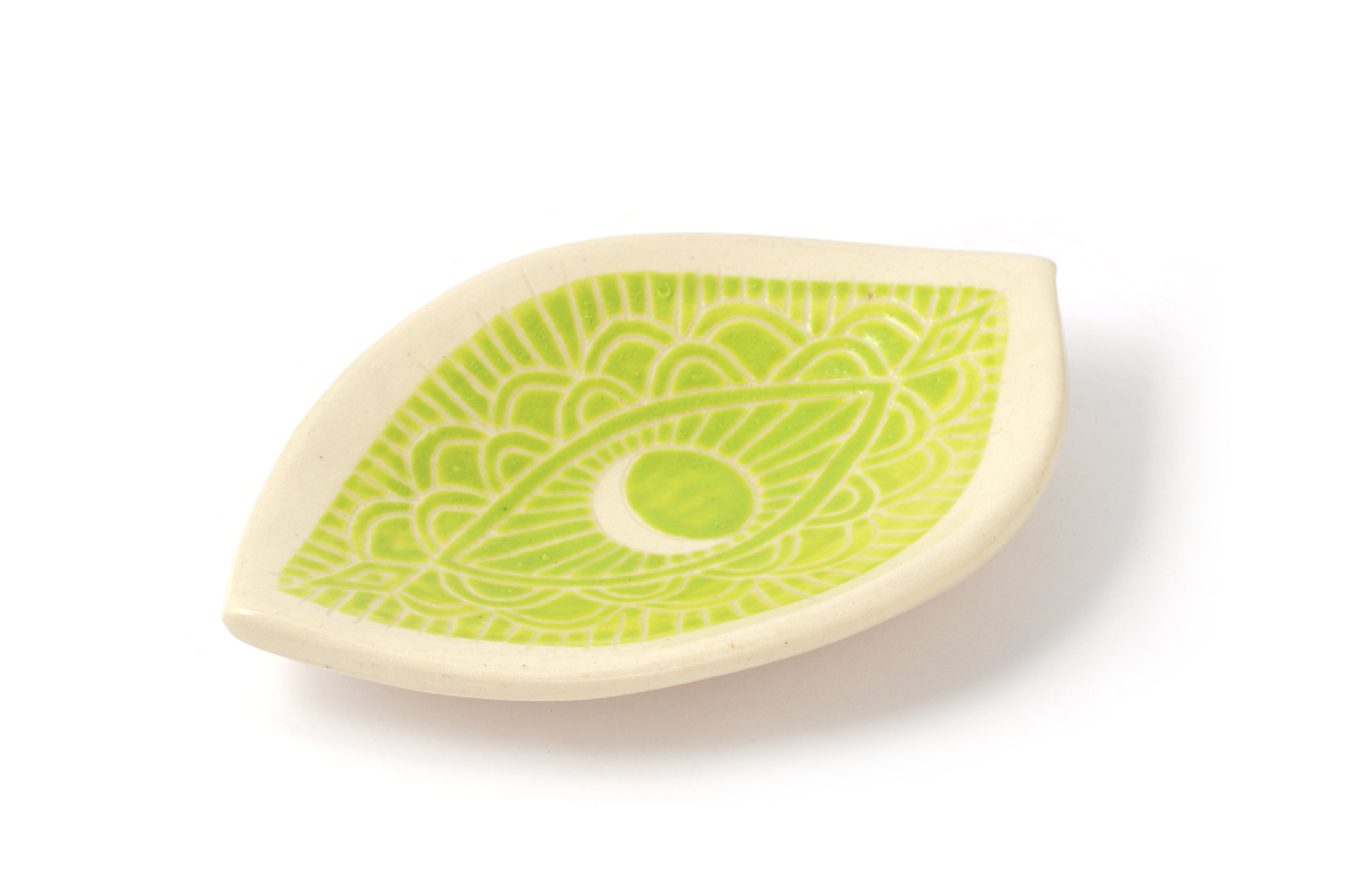 Chartreuse Spirit Eye Dish by Demetria Chappo home decor 756A5382