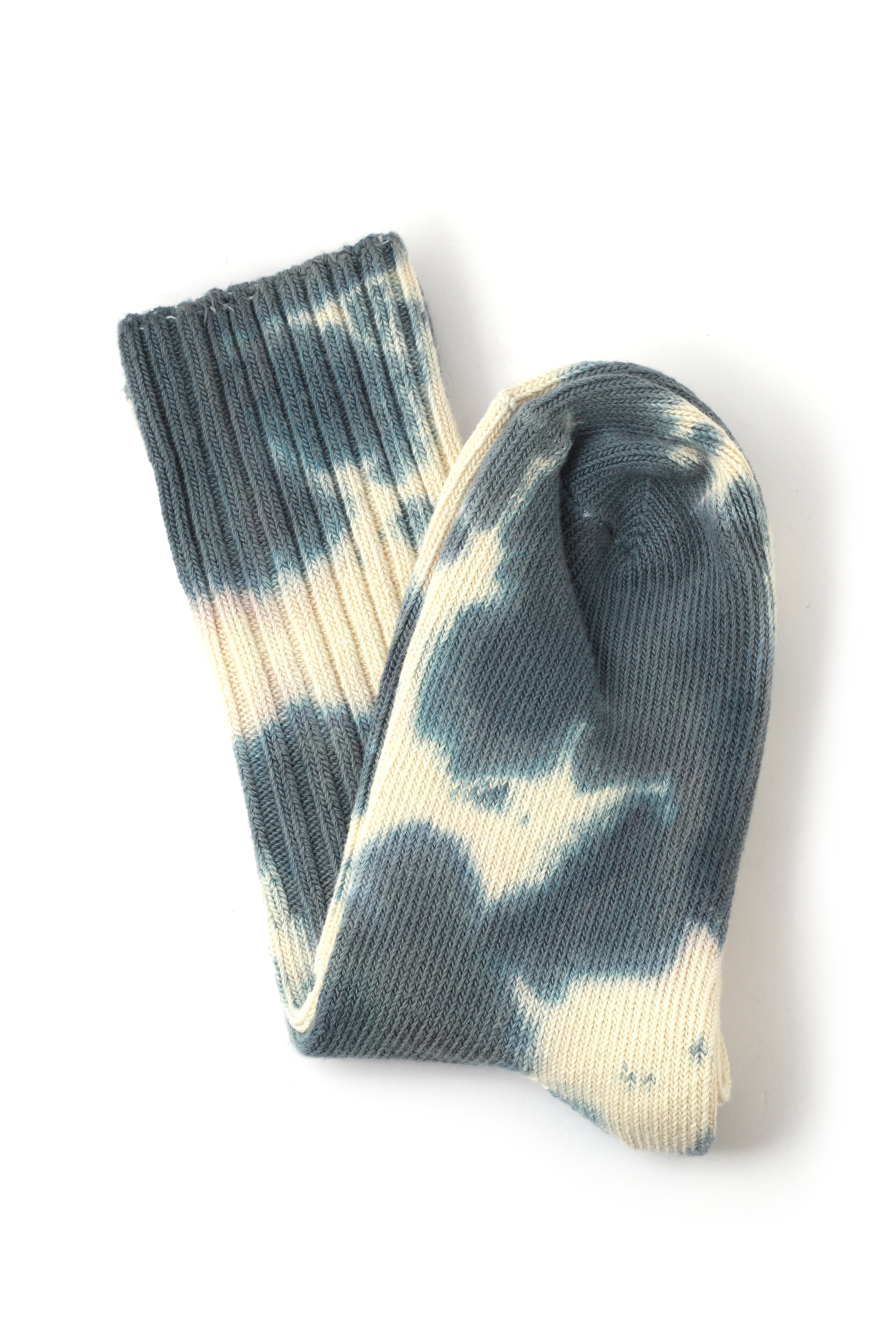 Off White/Graphite Tie Dye Socks by Escuyer Accessories 756A5411