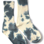 Off White/Graphite Tie Dye Socks by Escuyer Accessories 756A5413