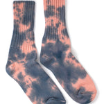 Indigo/Coral Tie Dye Socks by Escuyer 756A5419