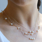 Pearl Drop Bone Chain Necklace Necklaces 756A5717