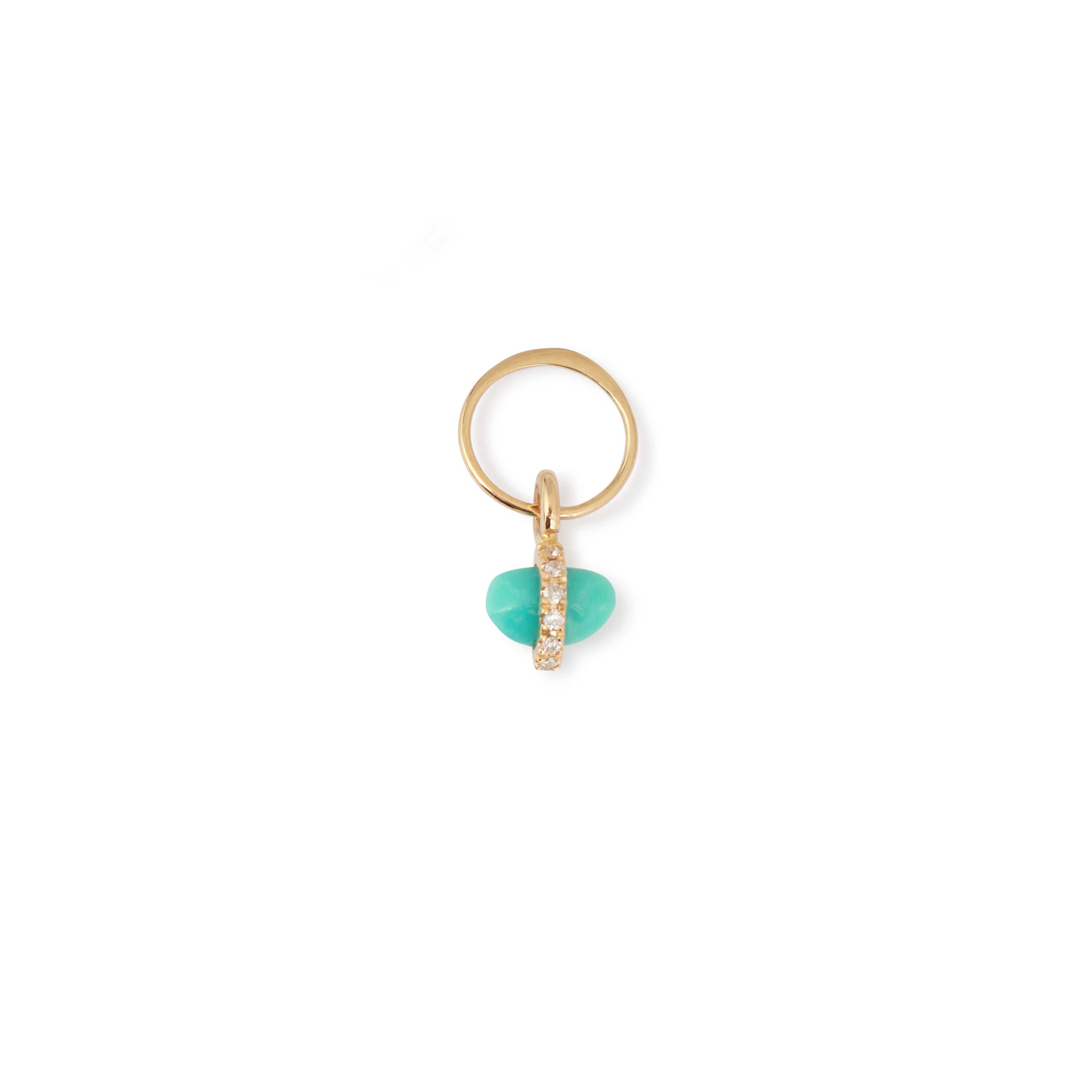 Micropave Bezel Wrapped Turquoise Charm Charm 756A6237copy