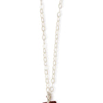 Emerald Cut Garnet Pendant Necklace 756A6253