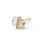 Micropave Bezel Wrapped White Topaz Stud (half pair) 756A6277