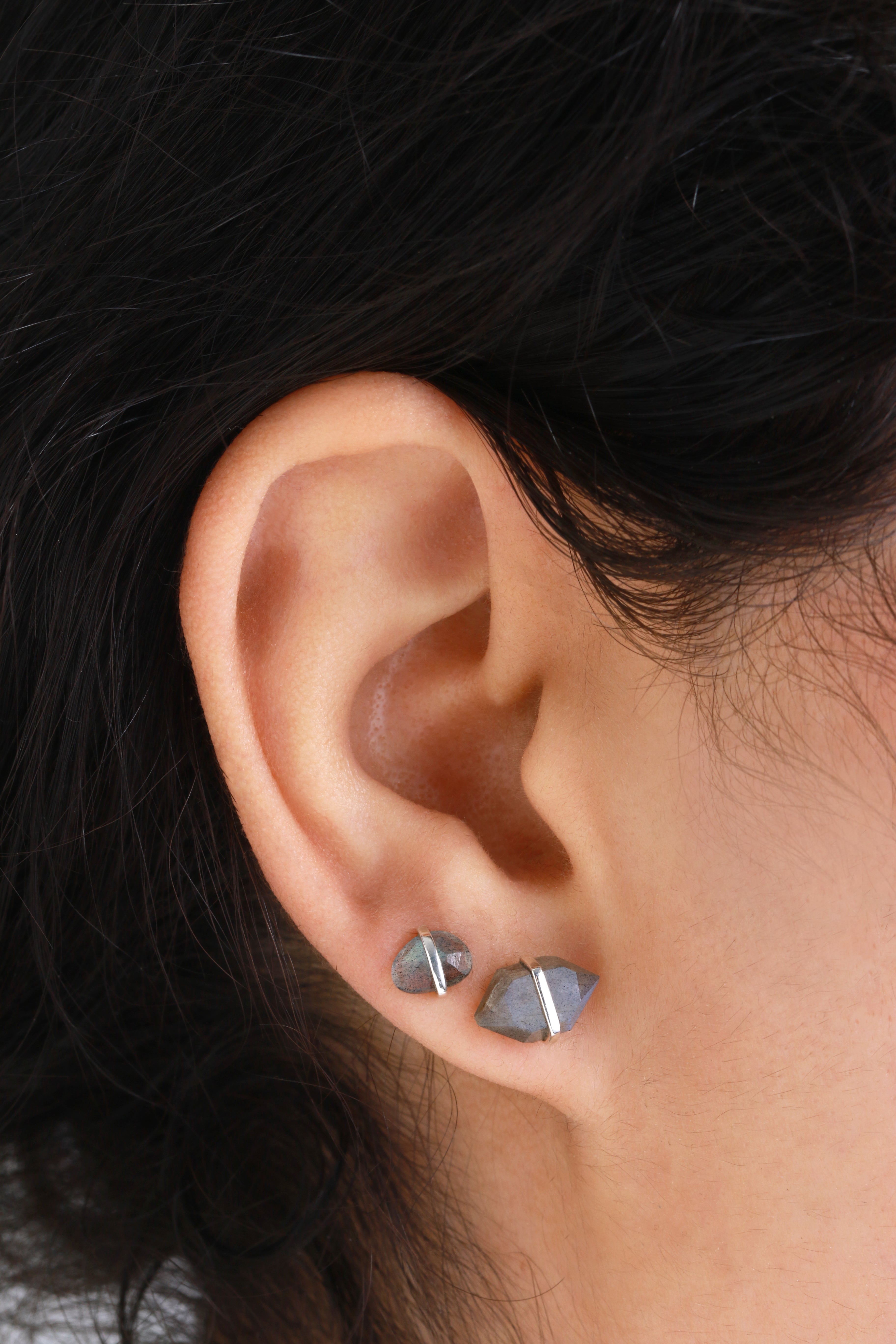 Bezel Wrapped Freeform Labradorite Stud Earrings EARRING 756A6330_8d6841ee-8130-4750-8ca3-30ed06b74d8f