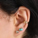 Bezel Wrapped Freeform Turquoise Stud Earrings Earrings 756A6331_b8c880f7-d6d8-4528-abc1-74d8d9919ea3