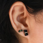 Black Tourmaline Stick Stud Earring (half pair) Earrings 756A6342