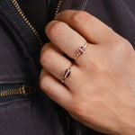 Micropave Bezel Wrapped Ruby Ring BFCM Stock Ring 756A6408