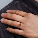 Micropave Bezel Wrapped Herkimer cut Citrine Ring BFCM Stock Ring 756A6411