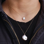 Small Petal Pearl Dia Necklace by Shinkai 756A6445_56eea174-e99e-4971-b5bb-8610a1c1234f