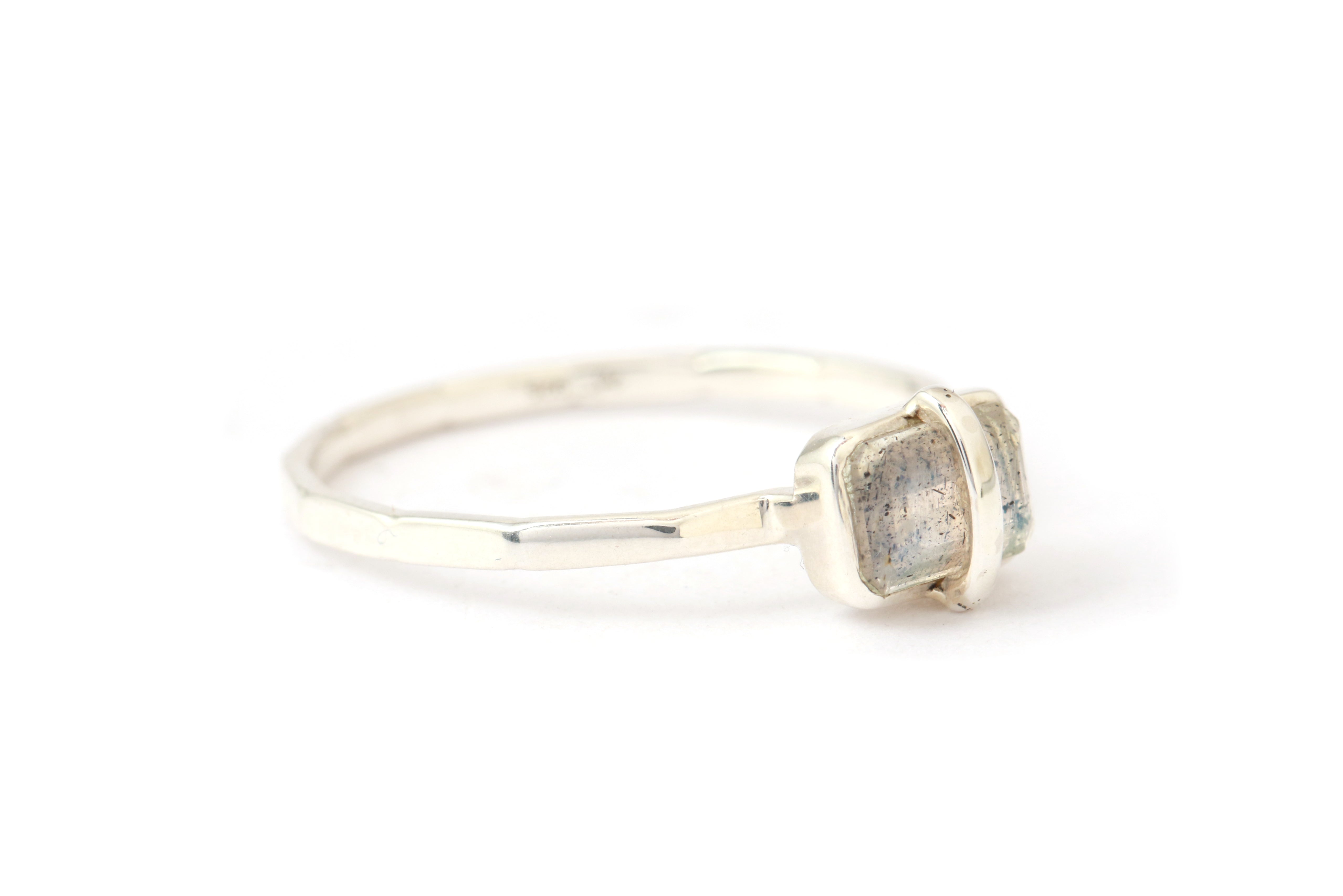 Sterling Silver Bezel Wrapped Labradorite Ring BFCM Stock Ring 756A6477