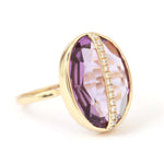 Micropave Bezel Wrapped Amethyst Ring BFCM Stock Ring 756A6491