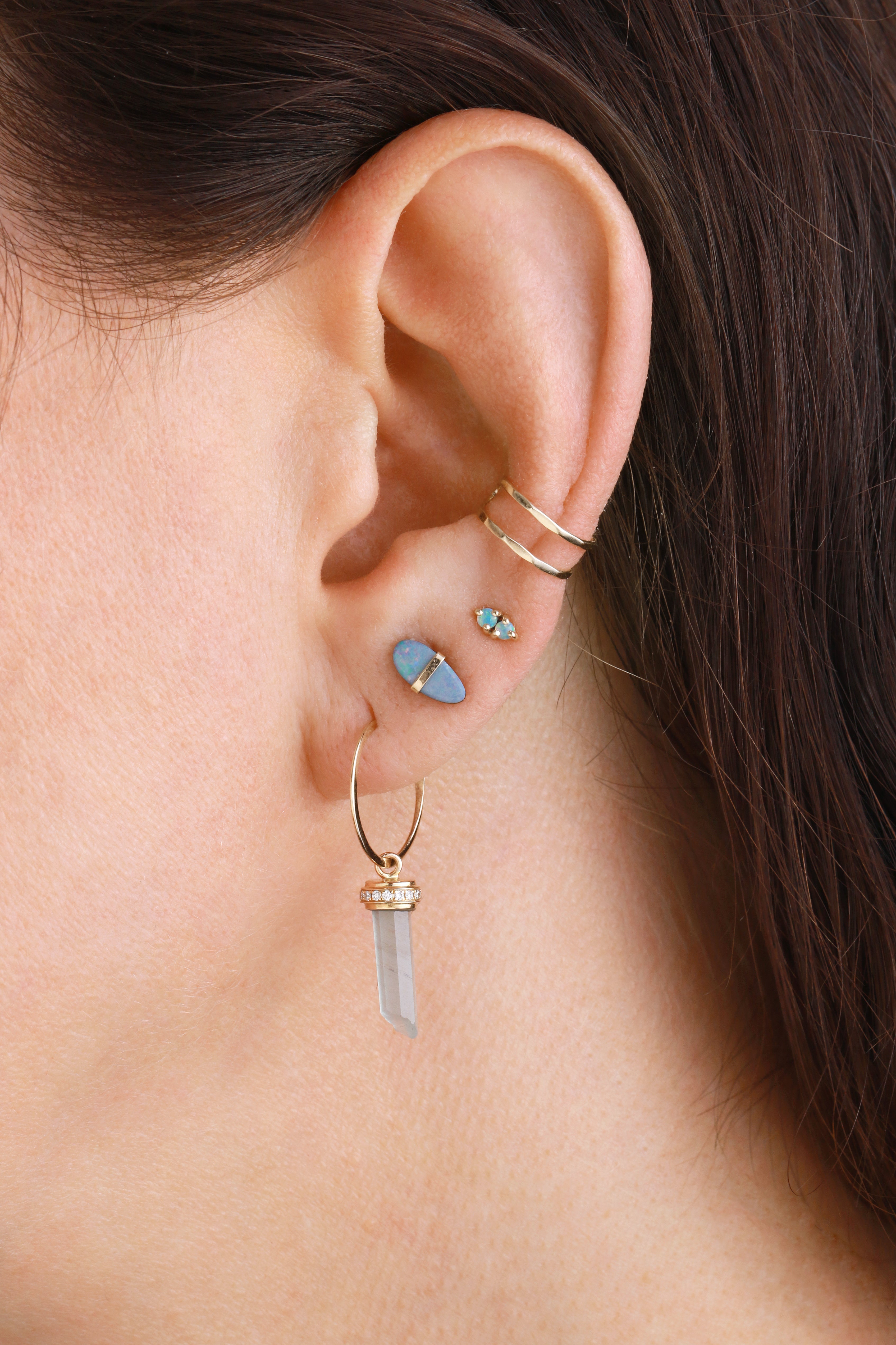 Bezel Wrapped Opal Freeform Stud Earrings – Melissa Joy Manning Inc.