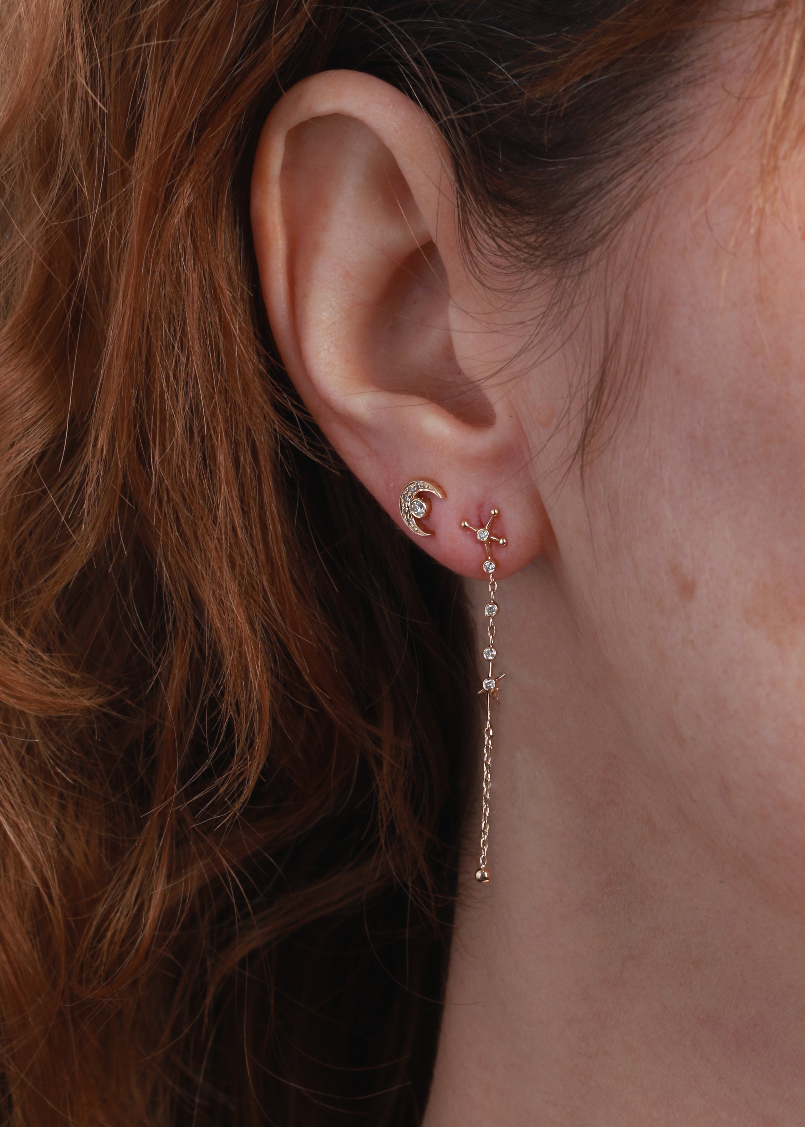 Diamond Constellation Long Chain Earrings by Celine Daoust 756A7280_1a6cafa8-6ab5-40d2-8c25-cbf7e602ba05