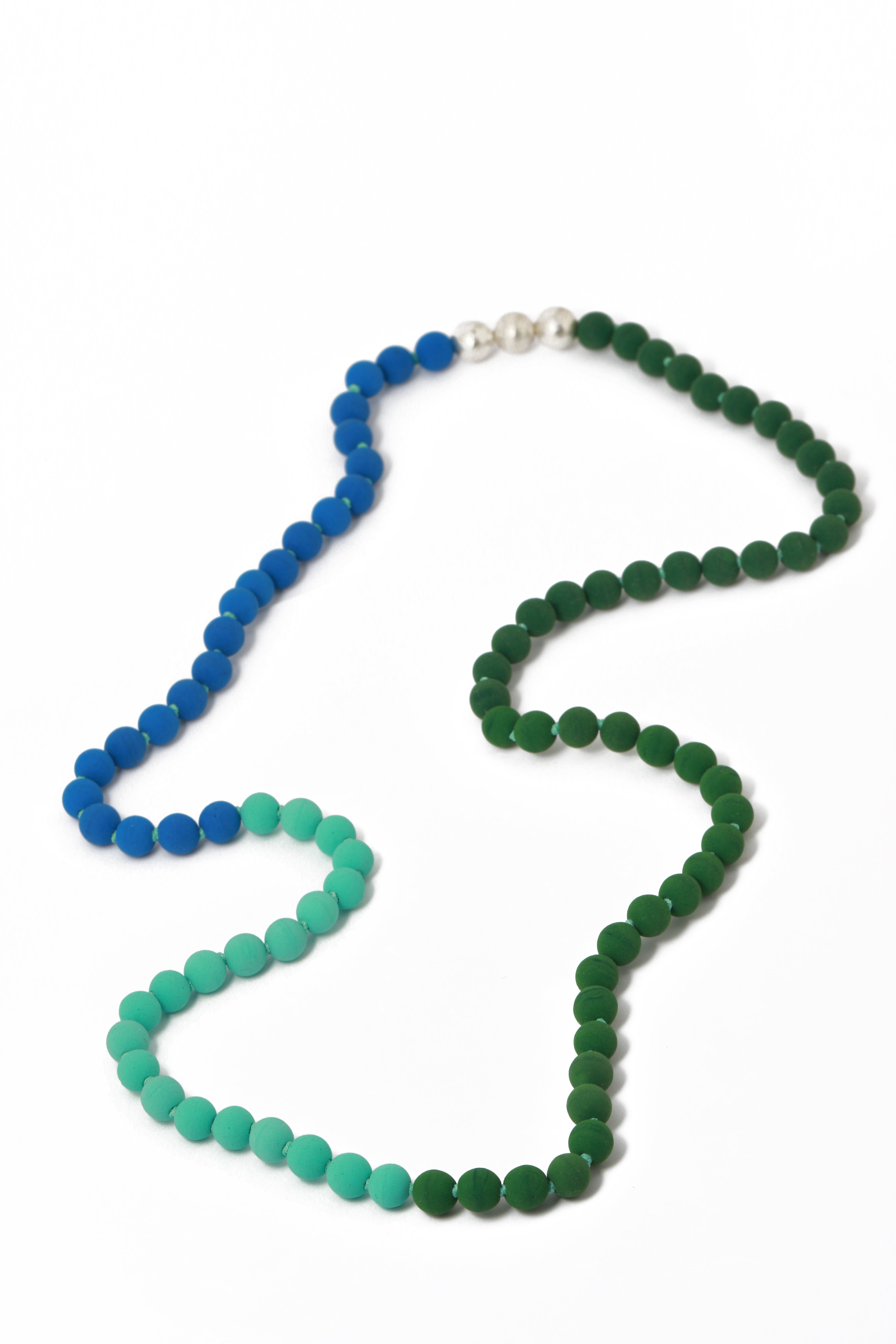 Color Fest Geometric Harmony Necklace in Ocean Waves by Pi Project NECKLACE 756A7964